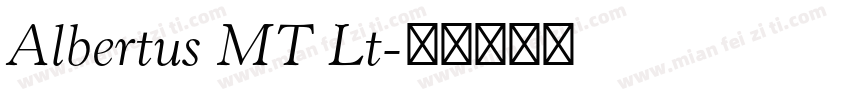 Albertus MT Lt字体转换